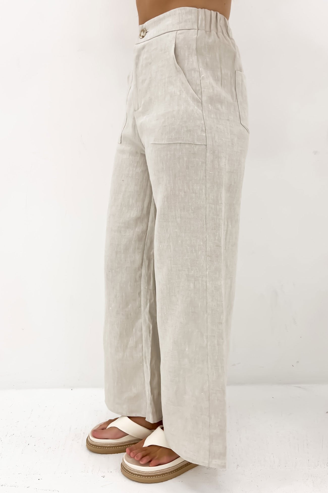 Jude Linen Pant Beige