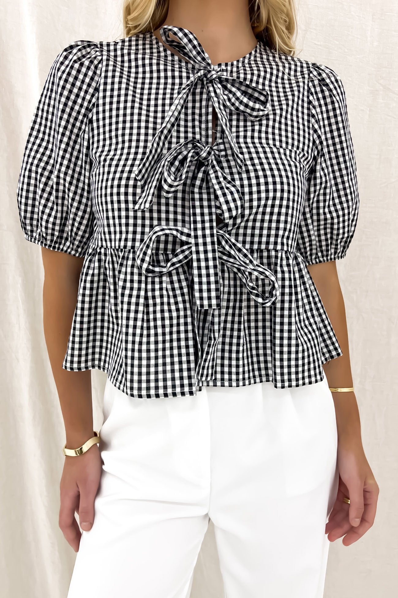 Kellen Top Black Gingham