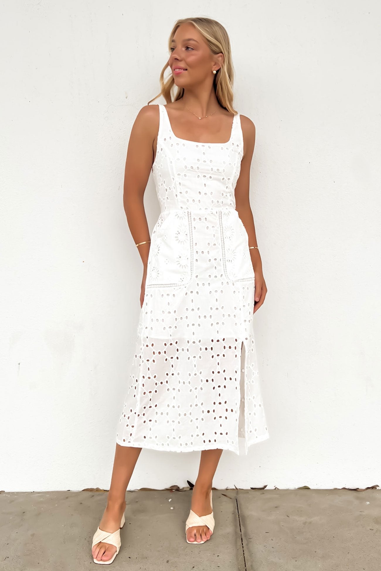 Kirby Midi Dress Ivory