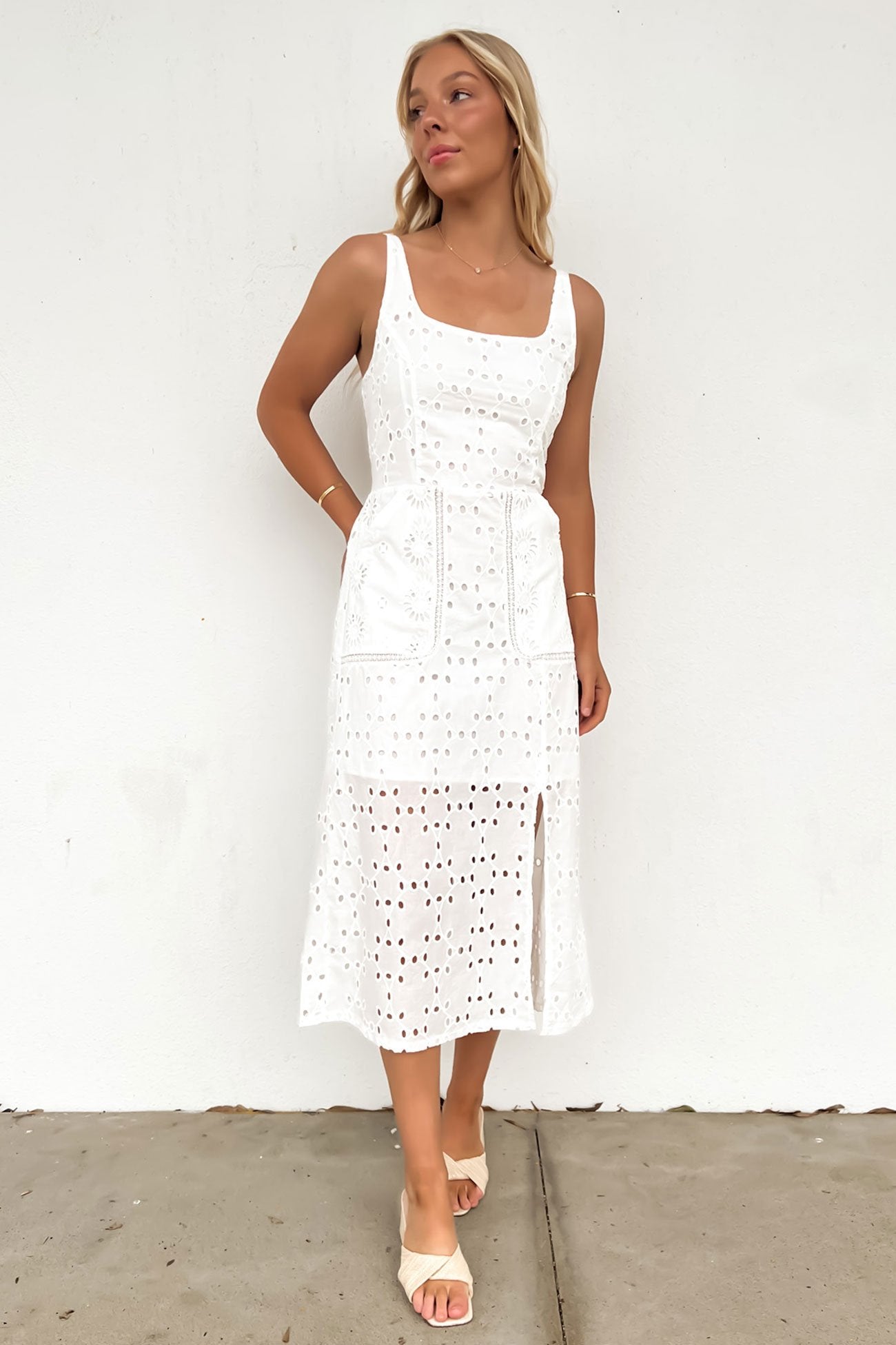 Kirby Midi Dress Ivory