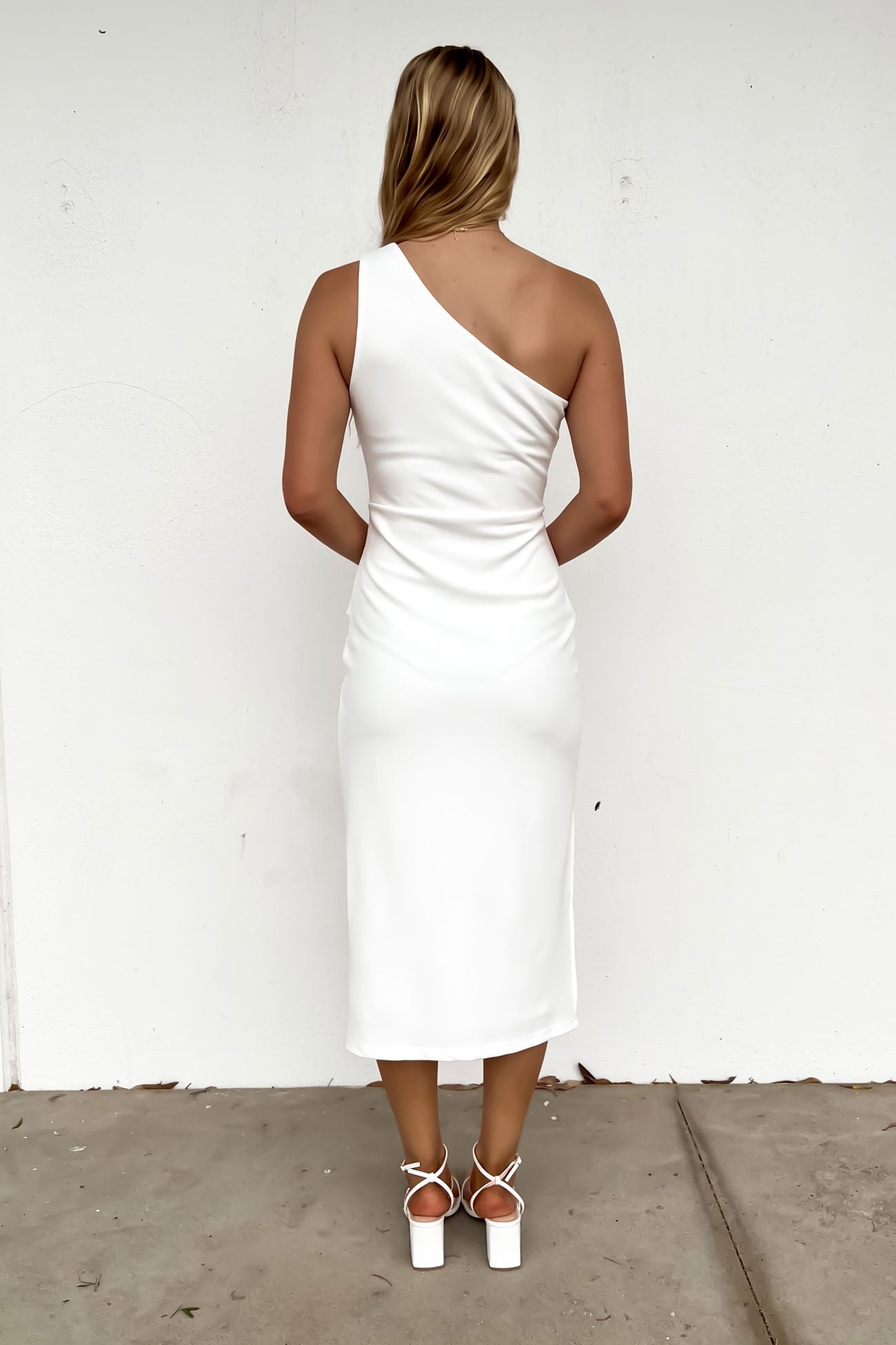 Laney Midi Dress White