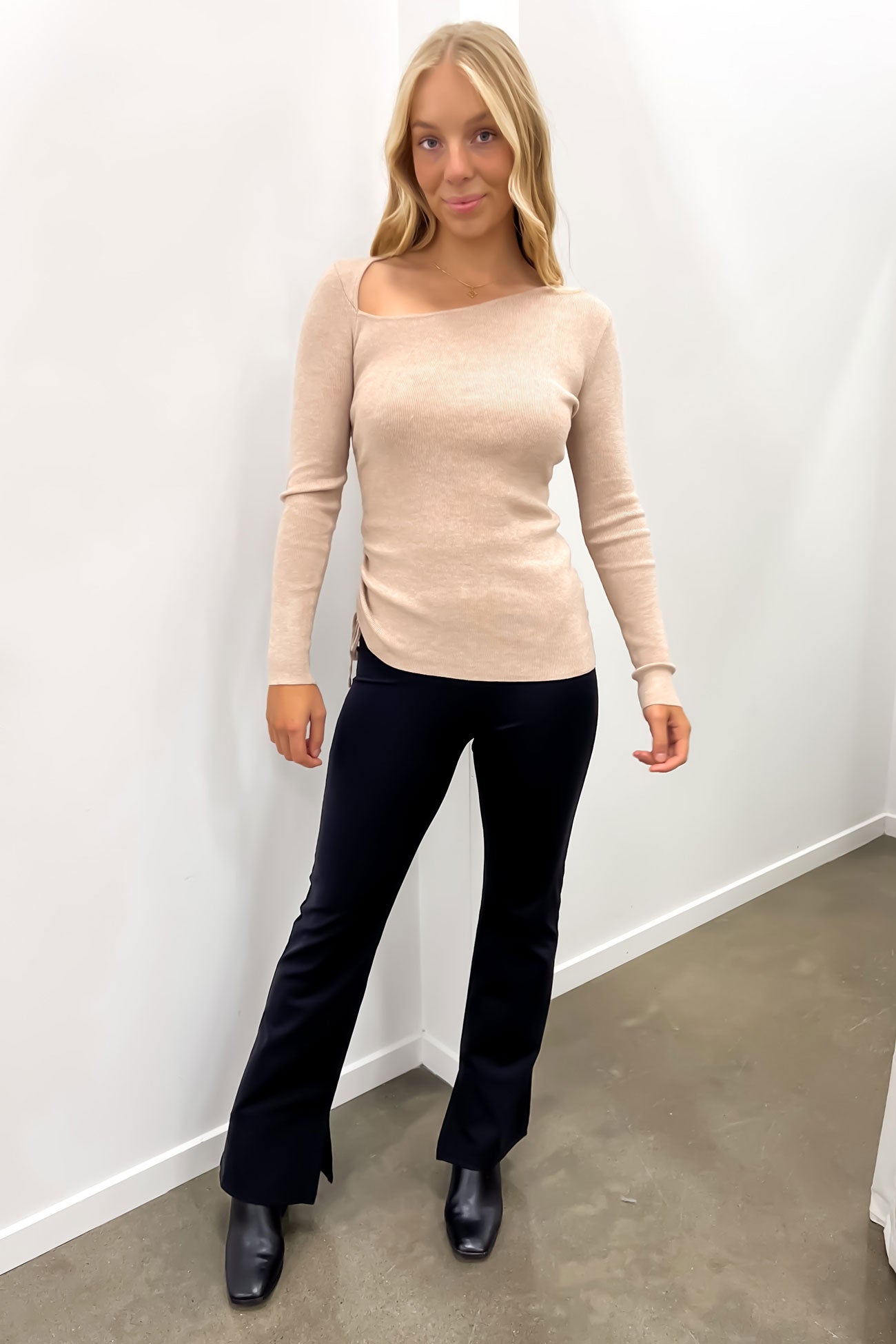 Lauree Long Sleeve Top Oatmeal