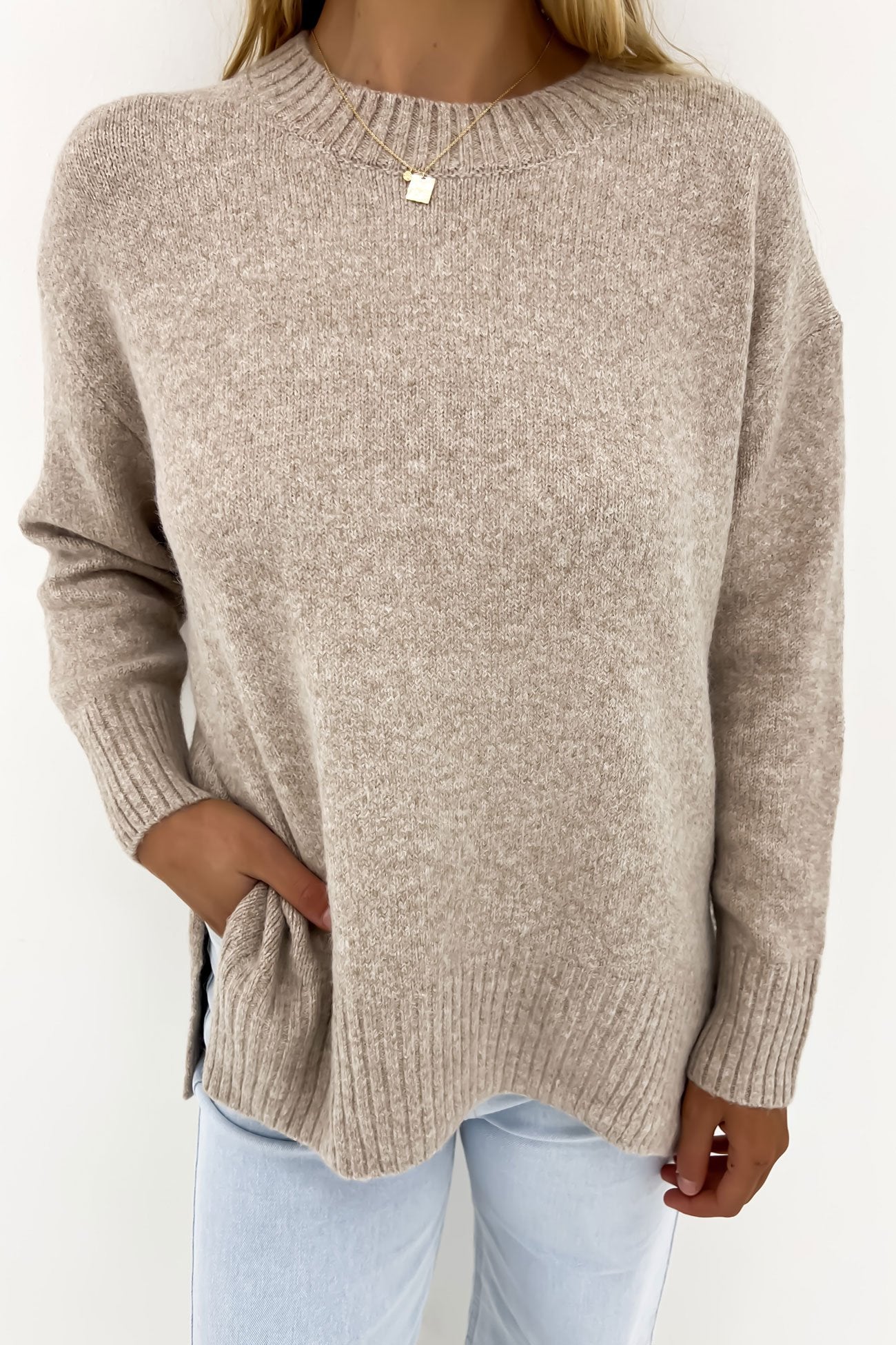 Leah Knit Jumper Beige