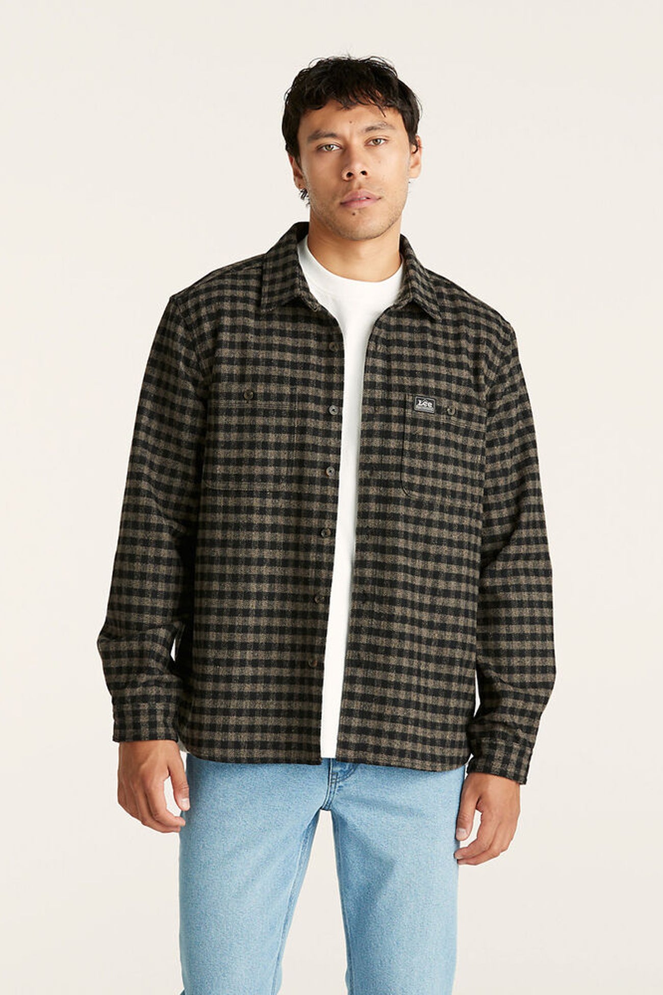 Lee Worker Shirt Brown Check