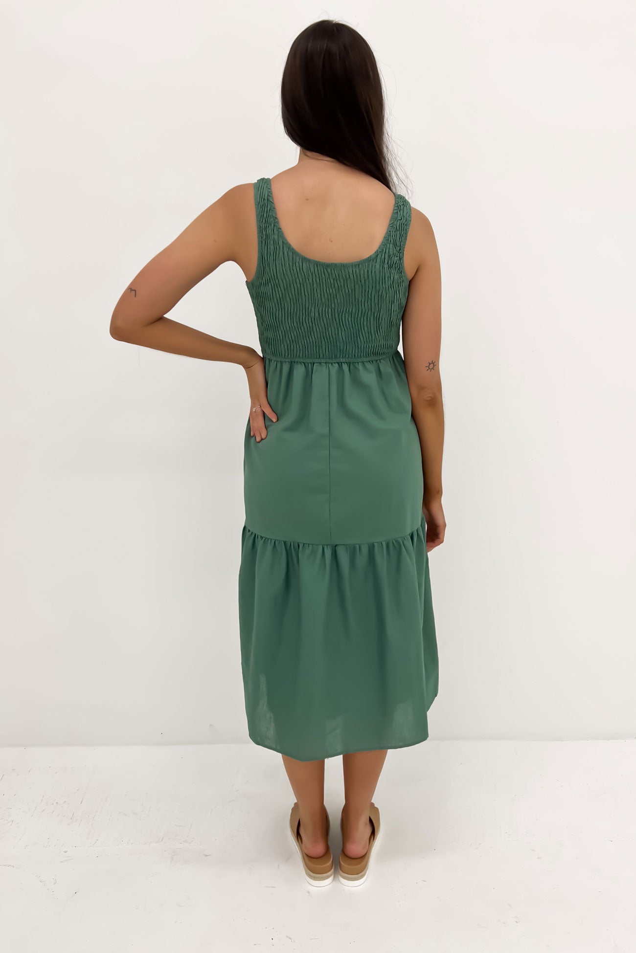 Lenni Midi Dress Green