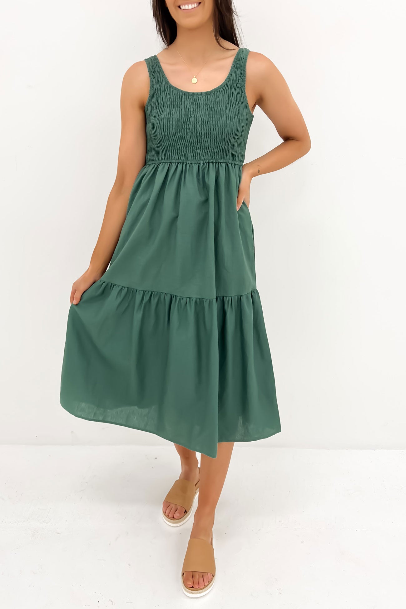 Lenni Midi Dress Green