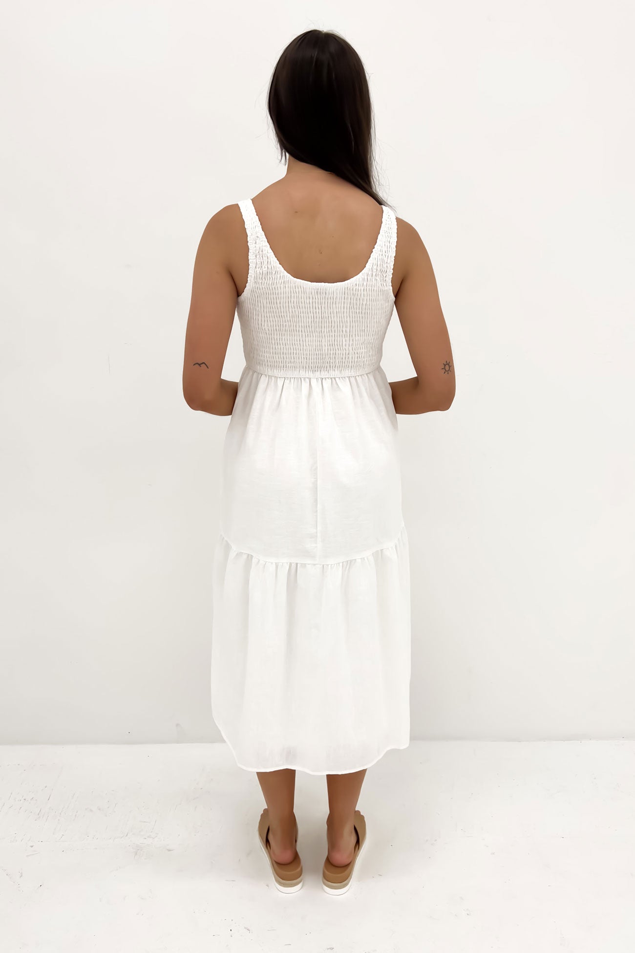 Lenni Midi Dress White