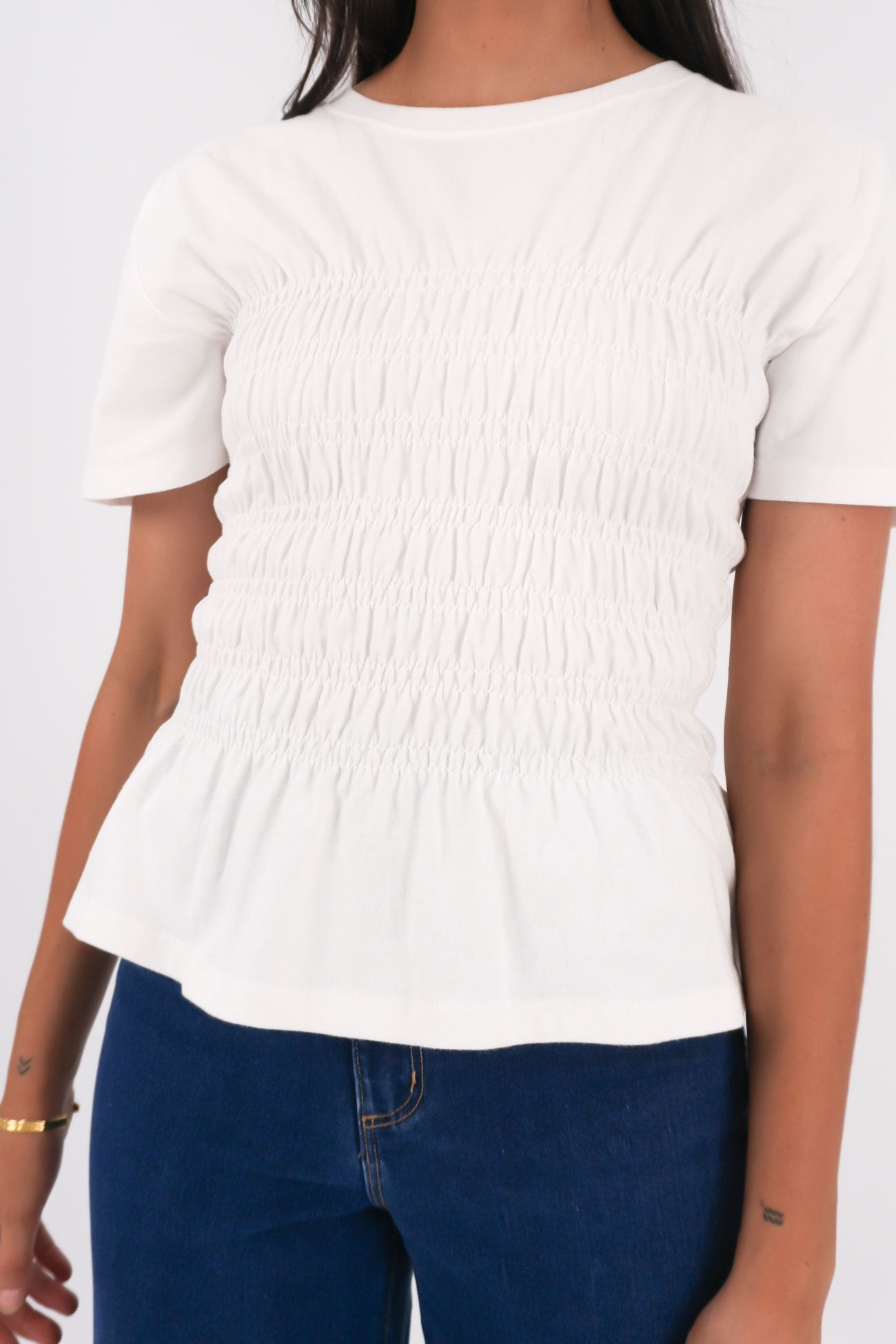 Lipa Ruched Top Vintage White