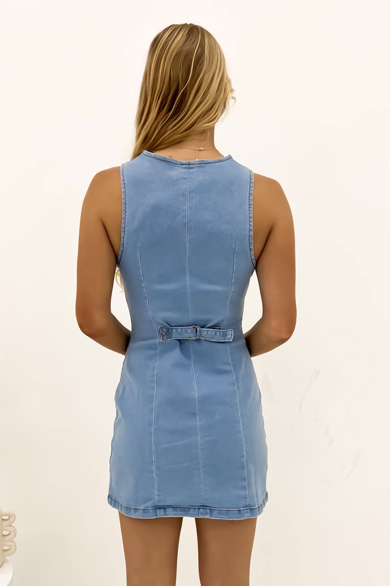 Livonah Denim Mini Dress Indigo