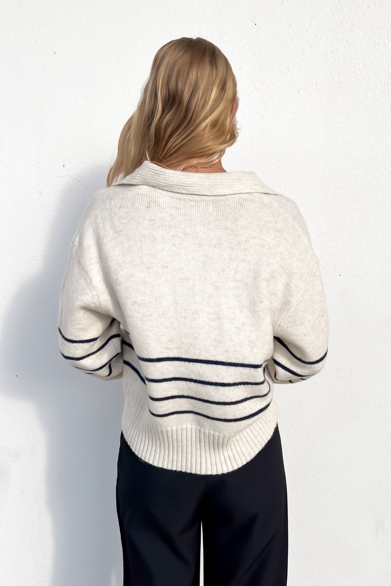 Logan Rugby Knit Cloud Stripe