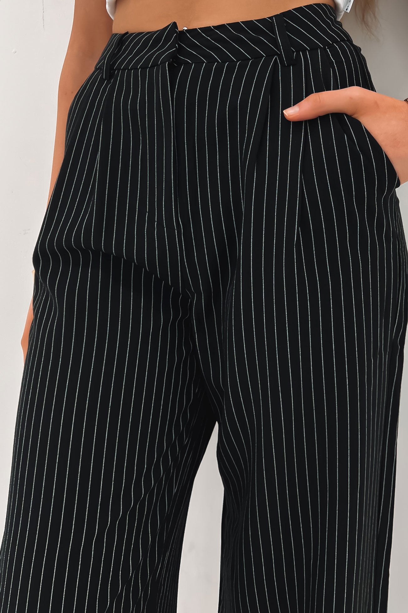 Lucas Pant Black Pinstripe