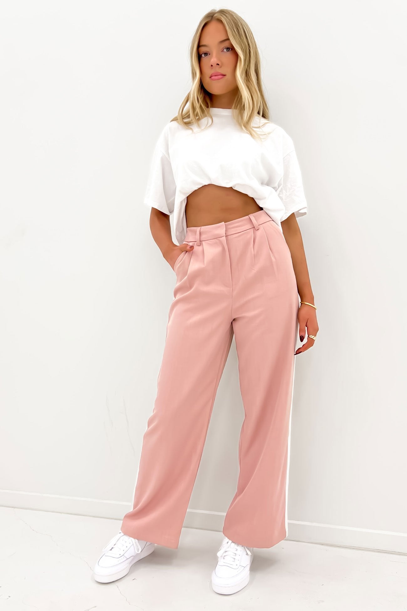 Lucas Stripe Pant Pink