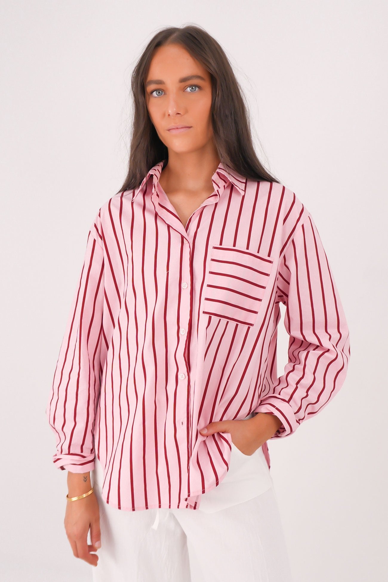 Lynton Shirt Red Stripe