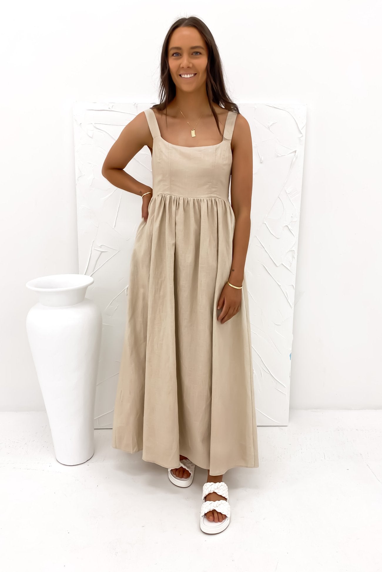 Mabel Maxi Dress Beige