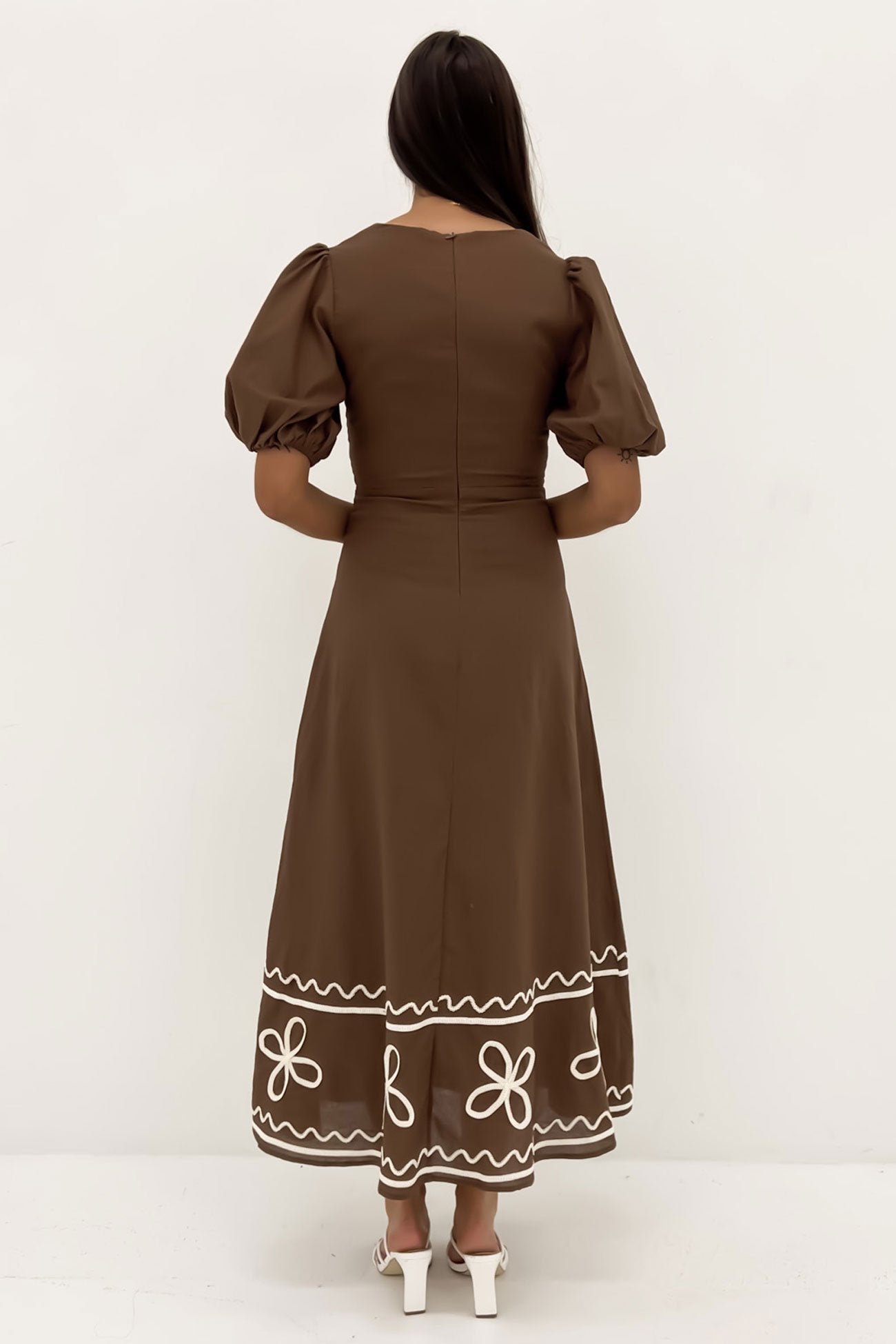 Maggie Maxi Dress Brown Beige