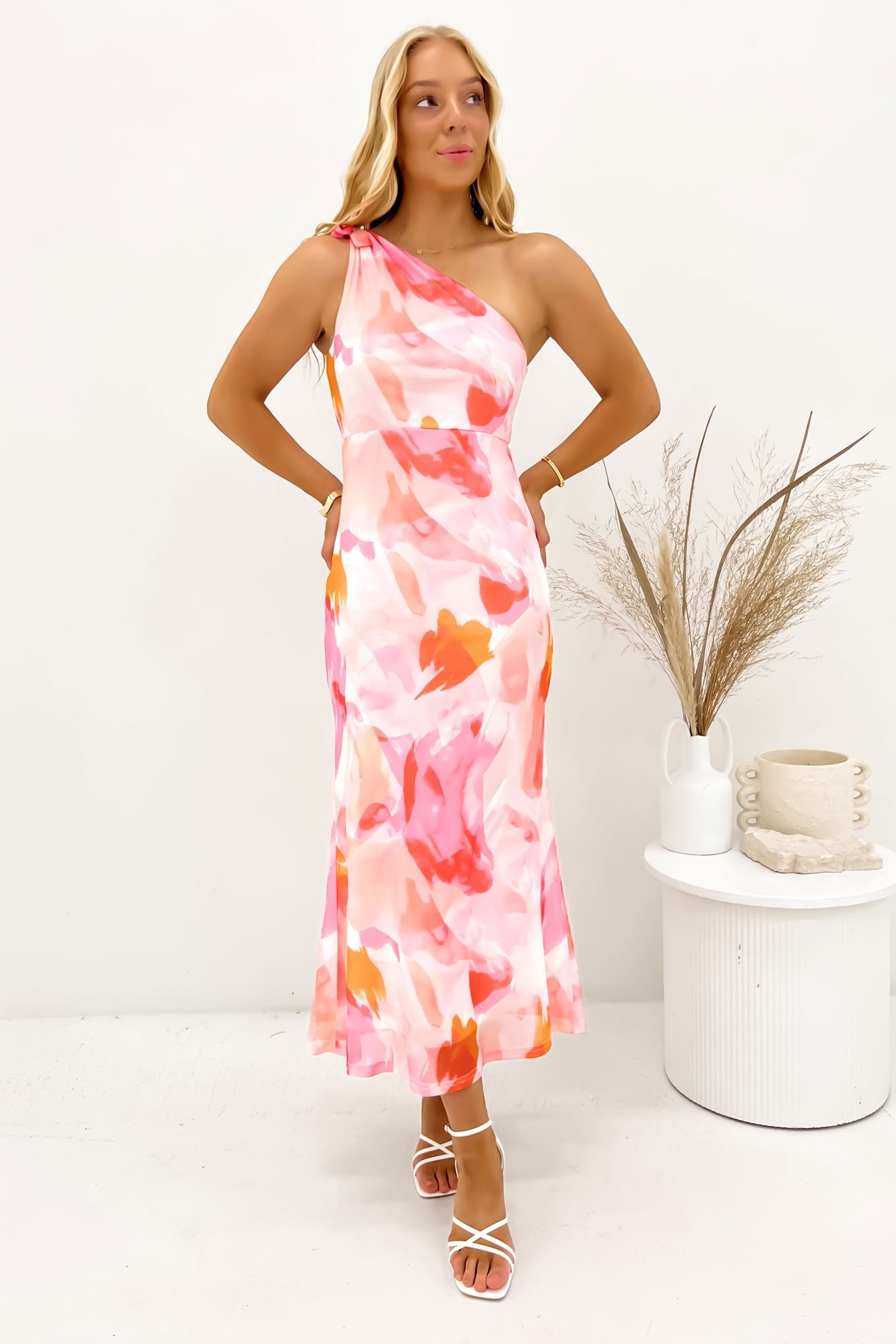 Maggie Midi Dress Pink Gelato