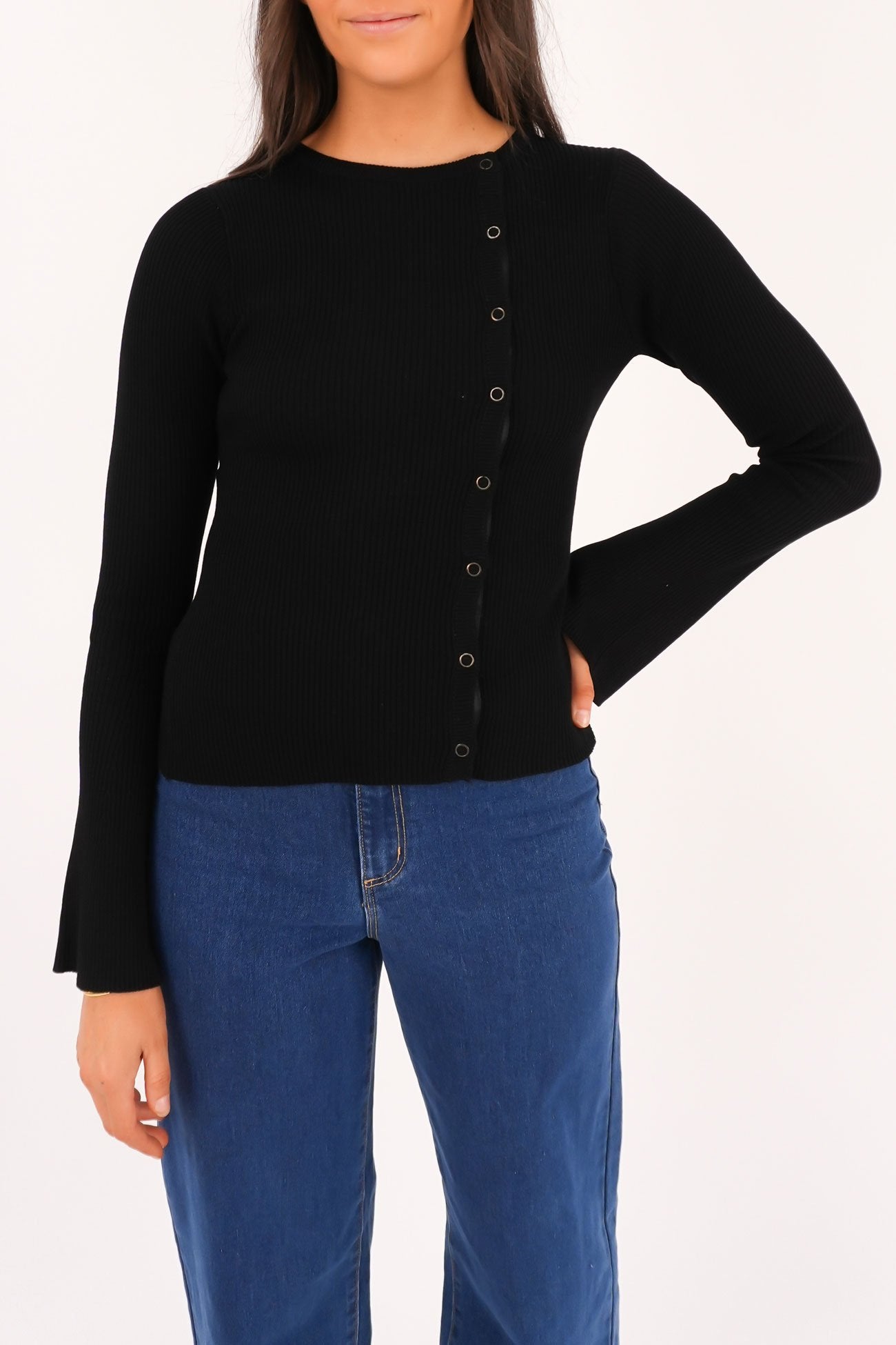 Marleigh Knit Long Sleeve Black