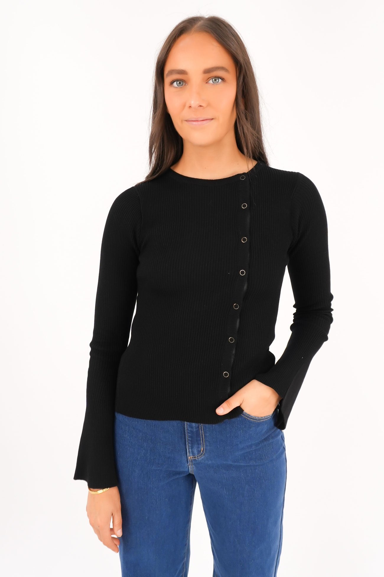 Marleigh Knit Long Sleeve Black