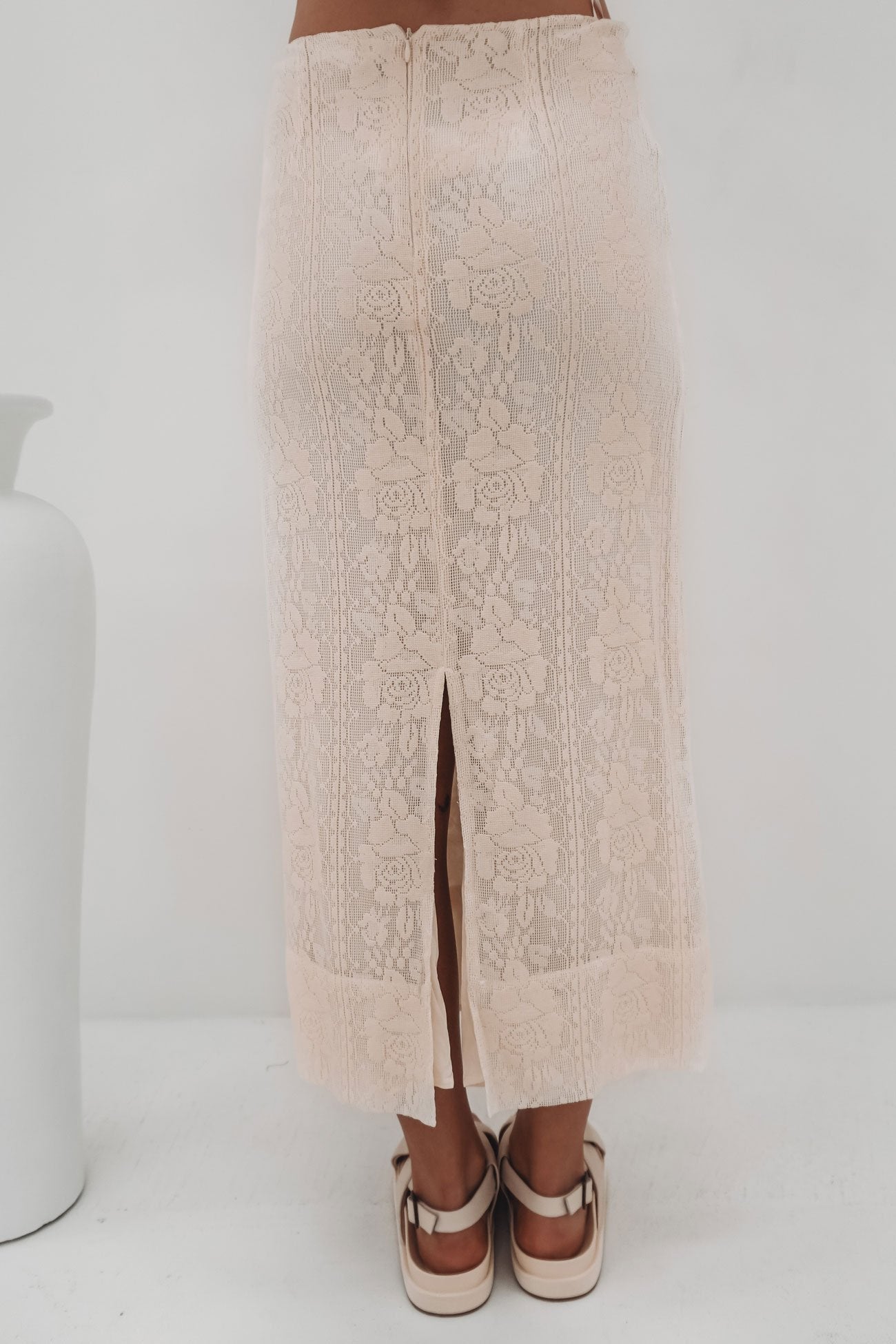 Mary Midi Skirt Cream