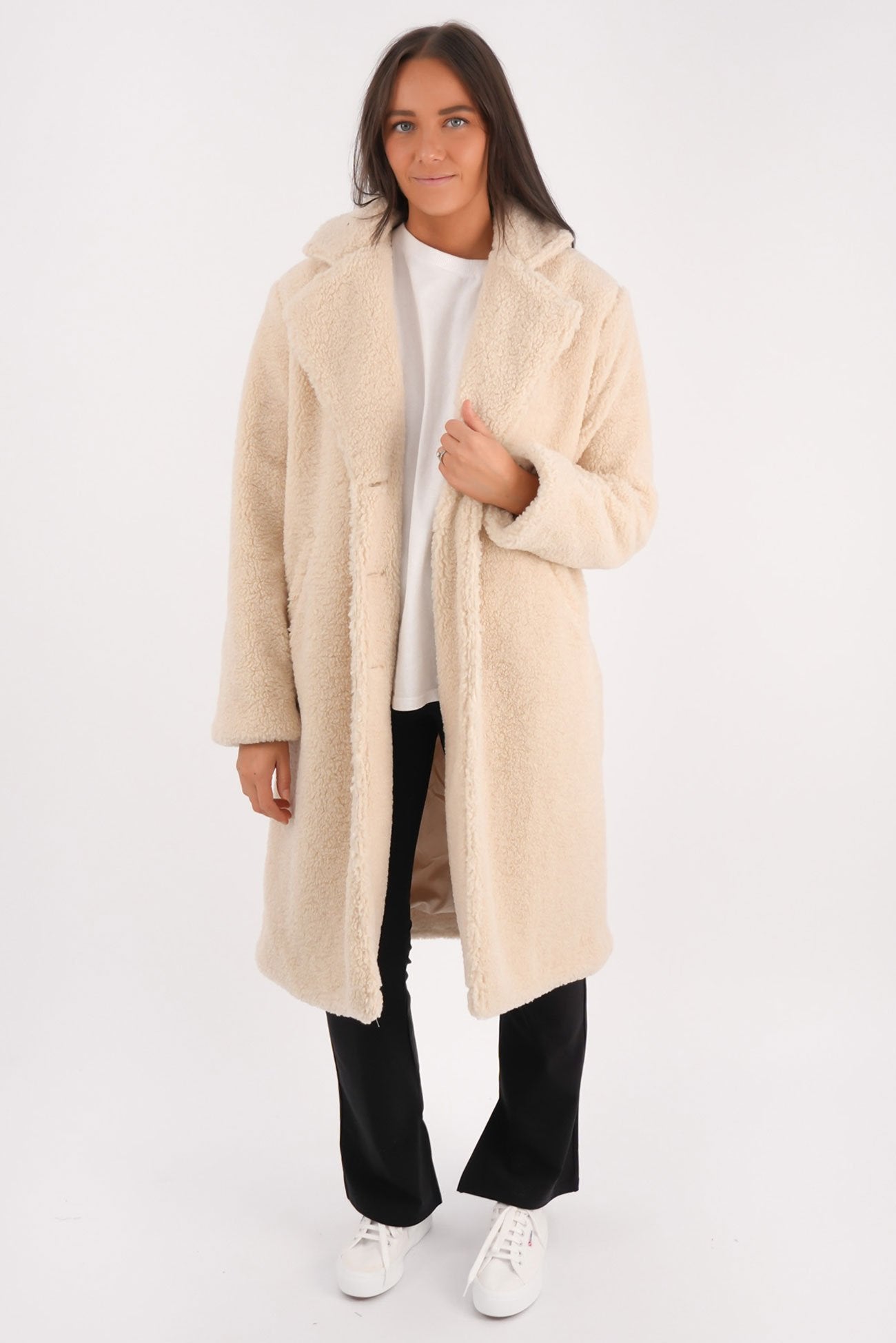 Matilda Teddy Coat Natural