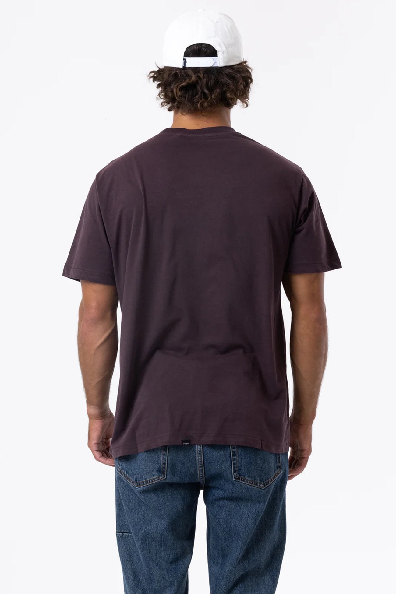 Minimal Thrills Merch Fit Tee Deep Plum