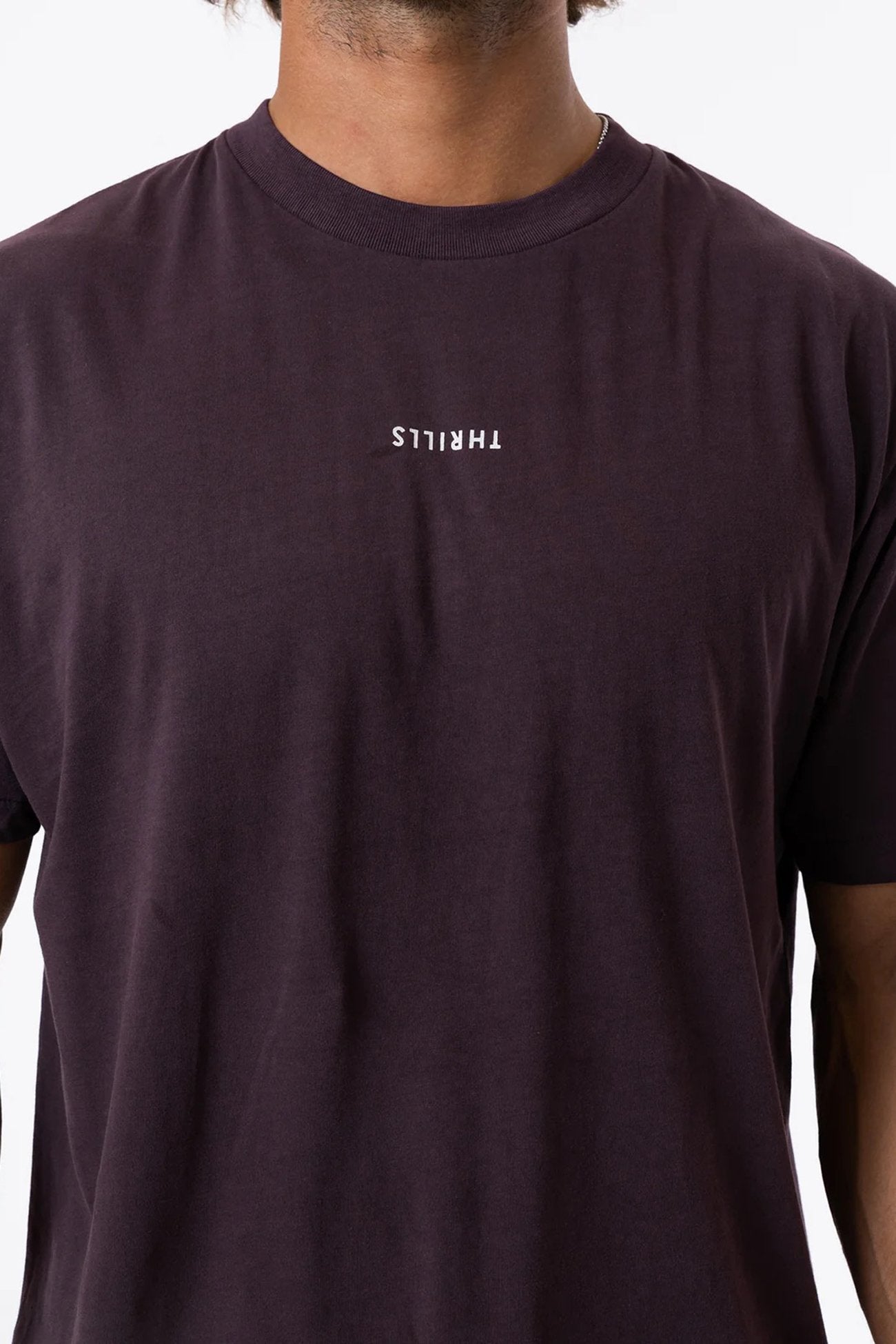 Minimal Thrills Merch Fit Tee Deep Plum