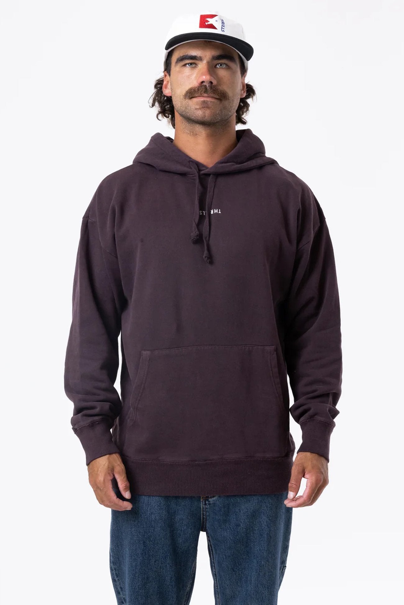 Minimal Thrills Slouch Pull On Hood Deep Plum