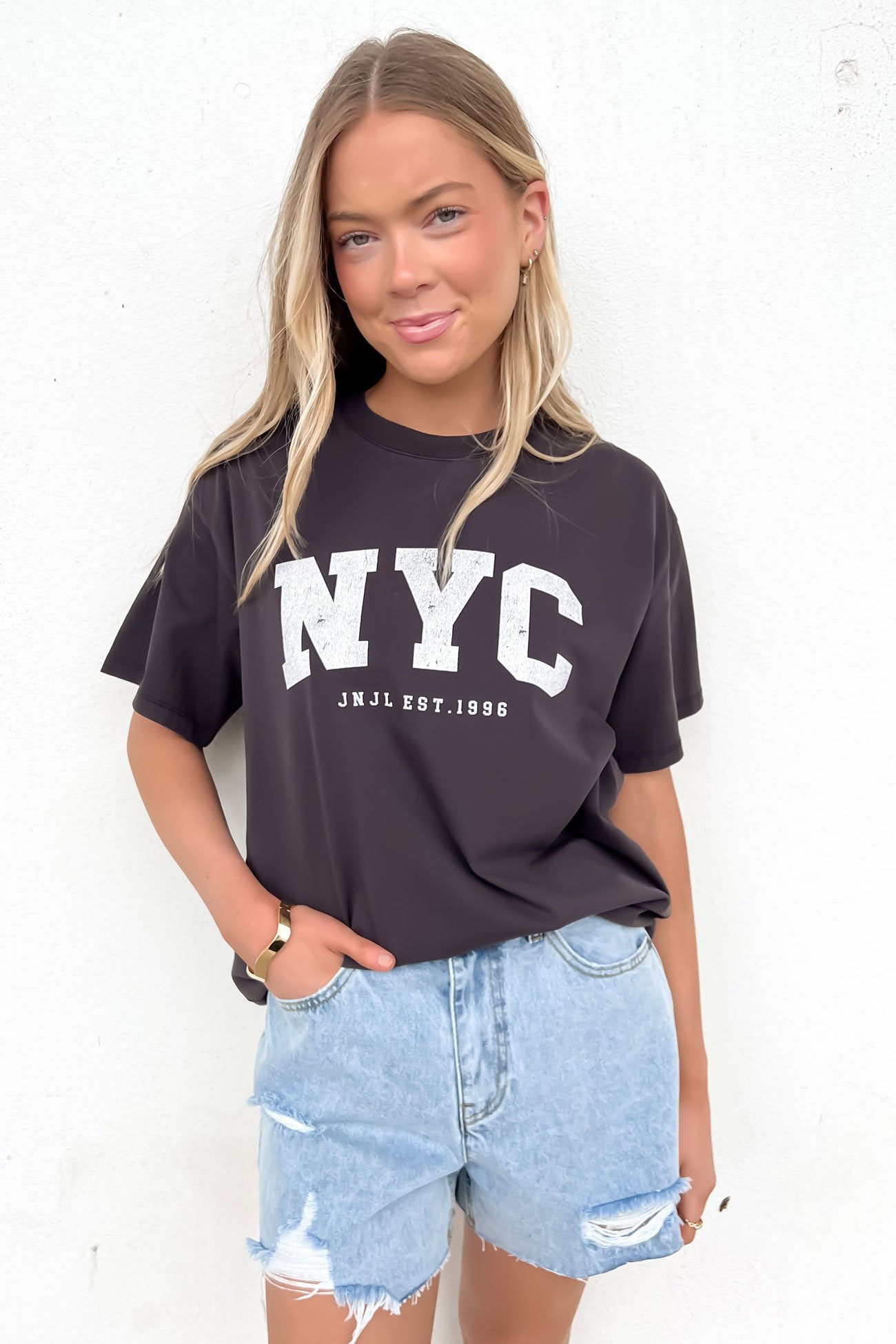 NYC Tee Washed Black