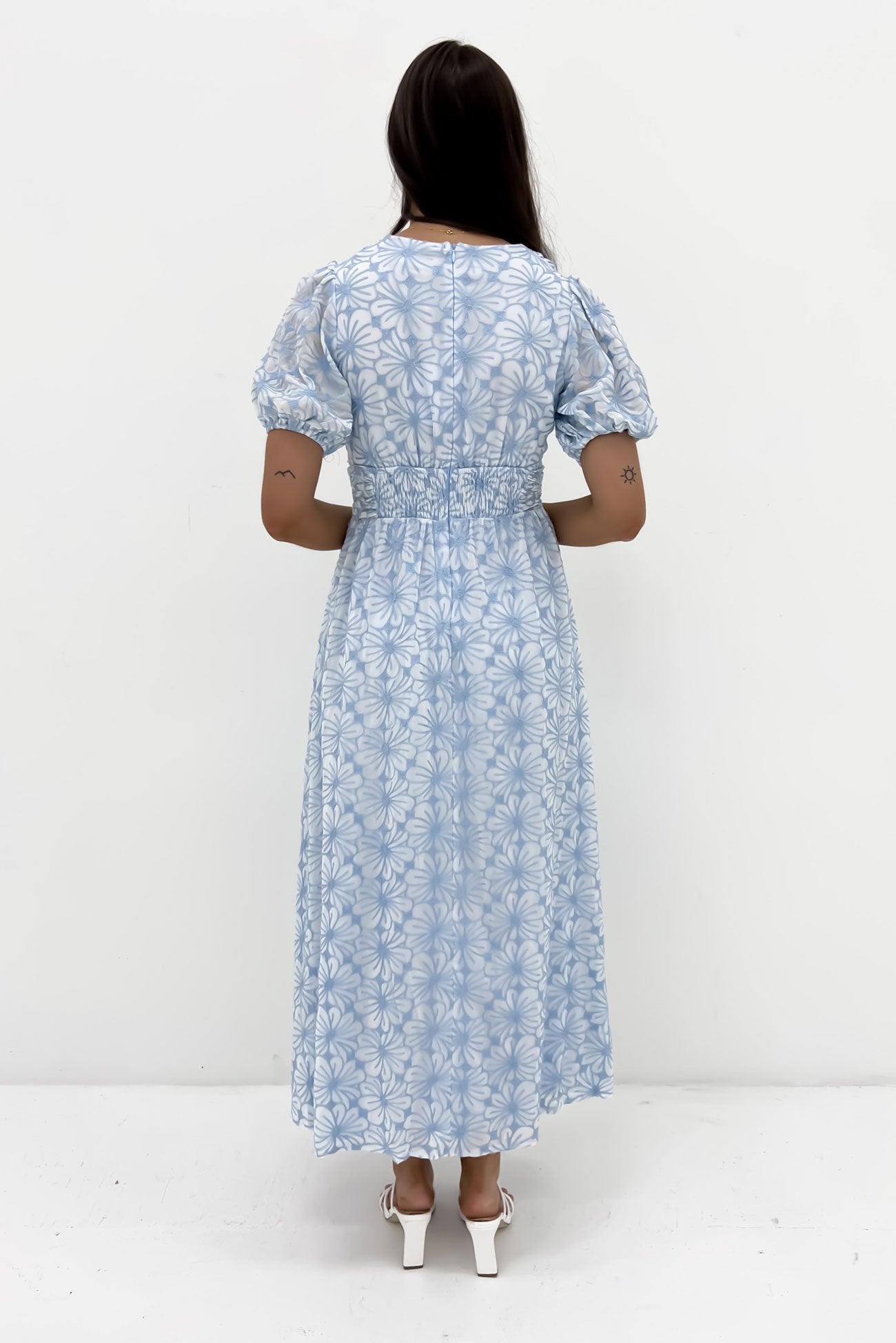 Nala Maxi Dress Blue Flower