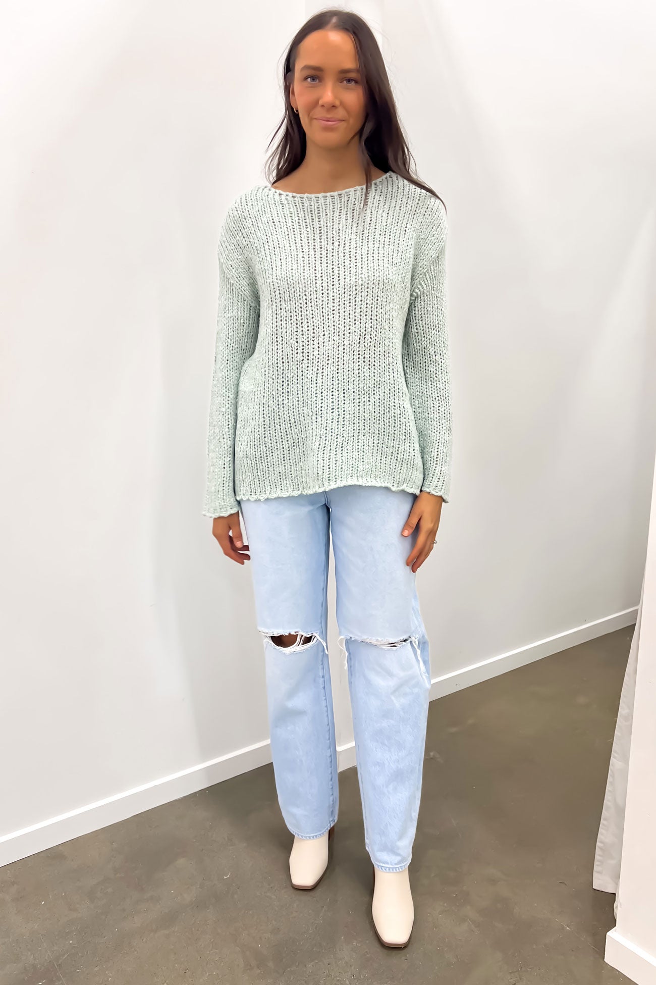 Narelle Knit Jumper Mint