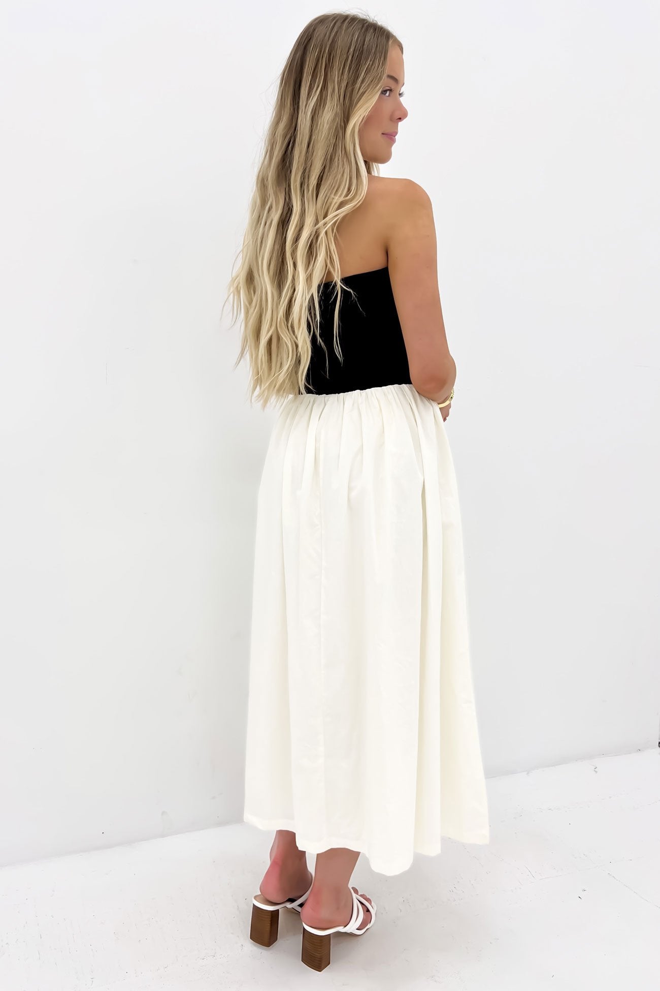 Nathan Midi Dress Black Cream