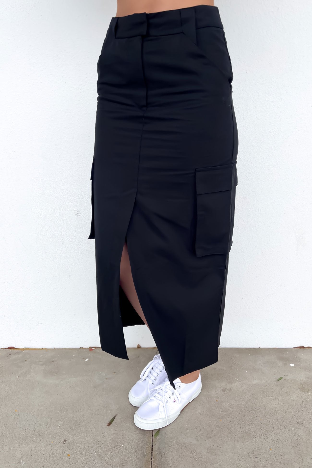 Nikita Cargo Midi Skirt Black