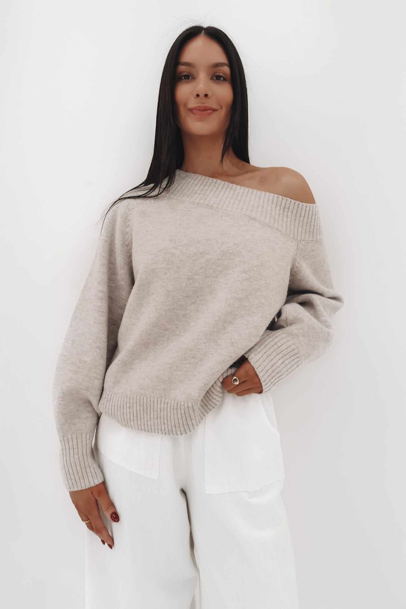 Ayden Knit Jumper Oatmeal