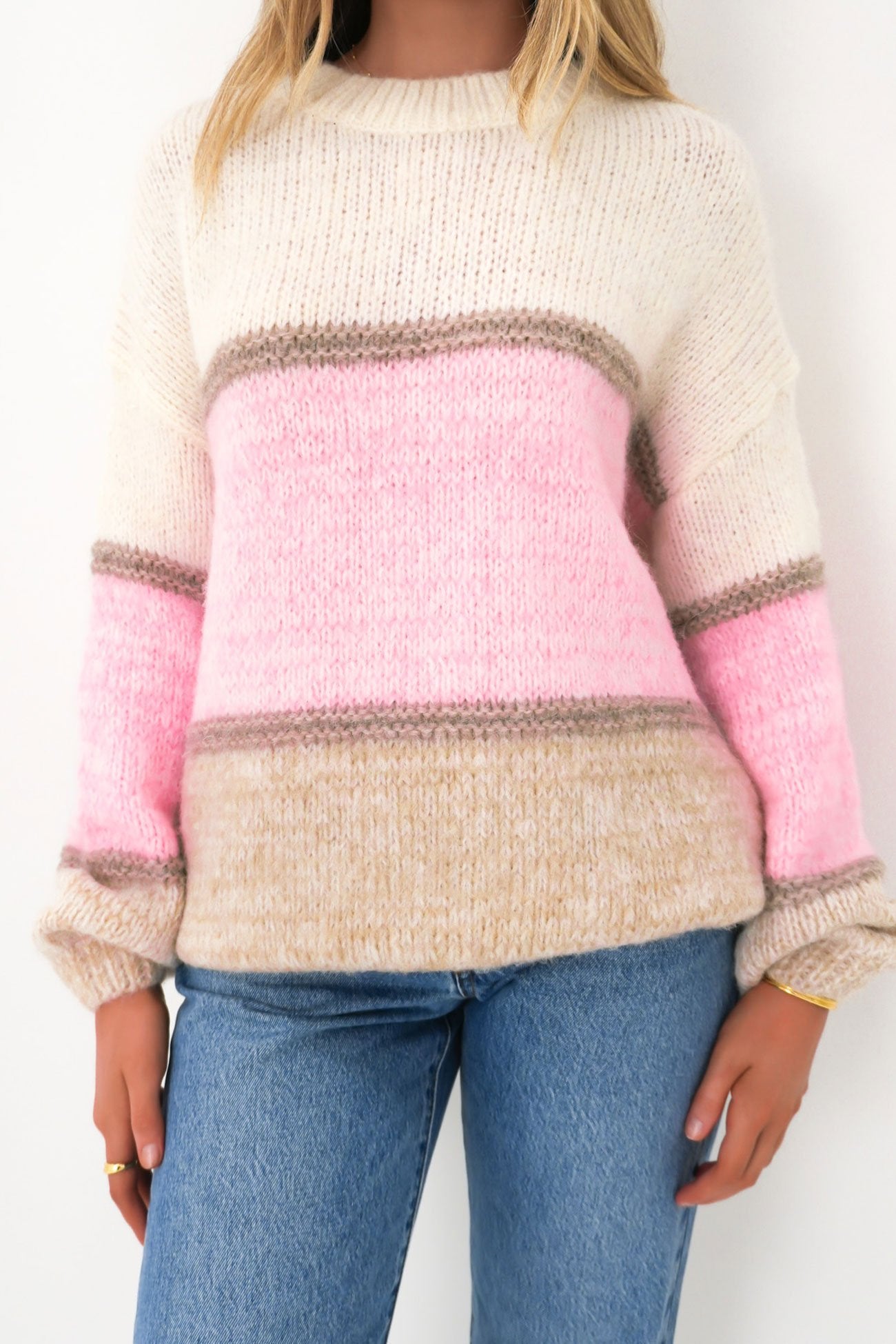 Olivia Knit Jumper Neapolitan