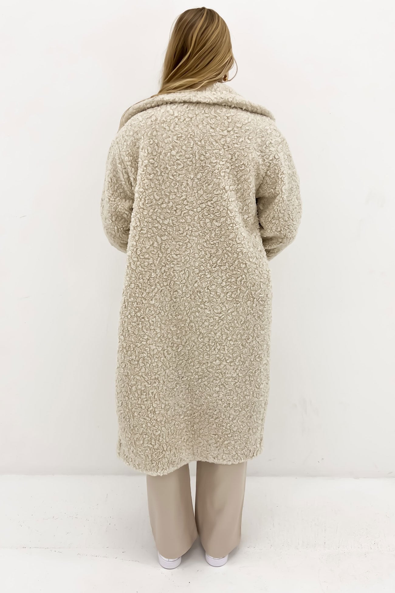 Oslo Teddy Coat Cream