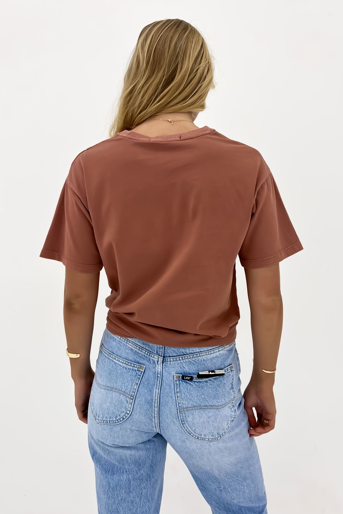 Paradox Tie Tee Terracotta