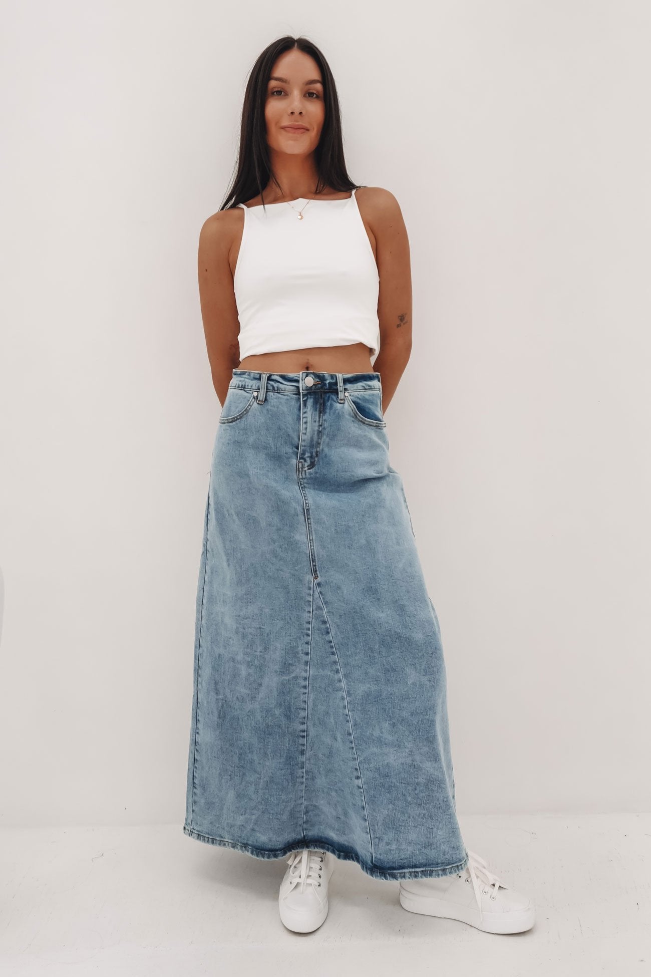 Parsons Comfort Skirt Classic Wash