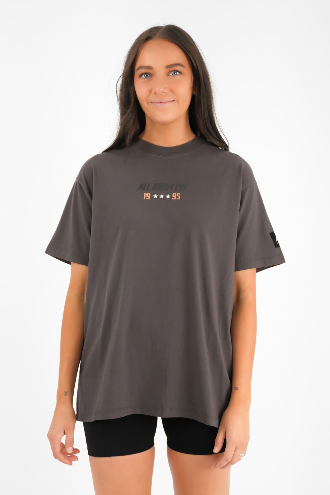 Performance Oversized Tee Charcoal