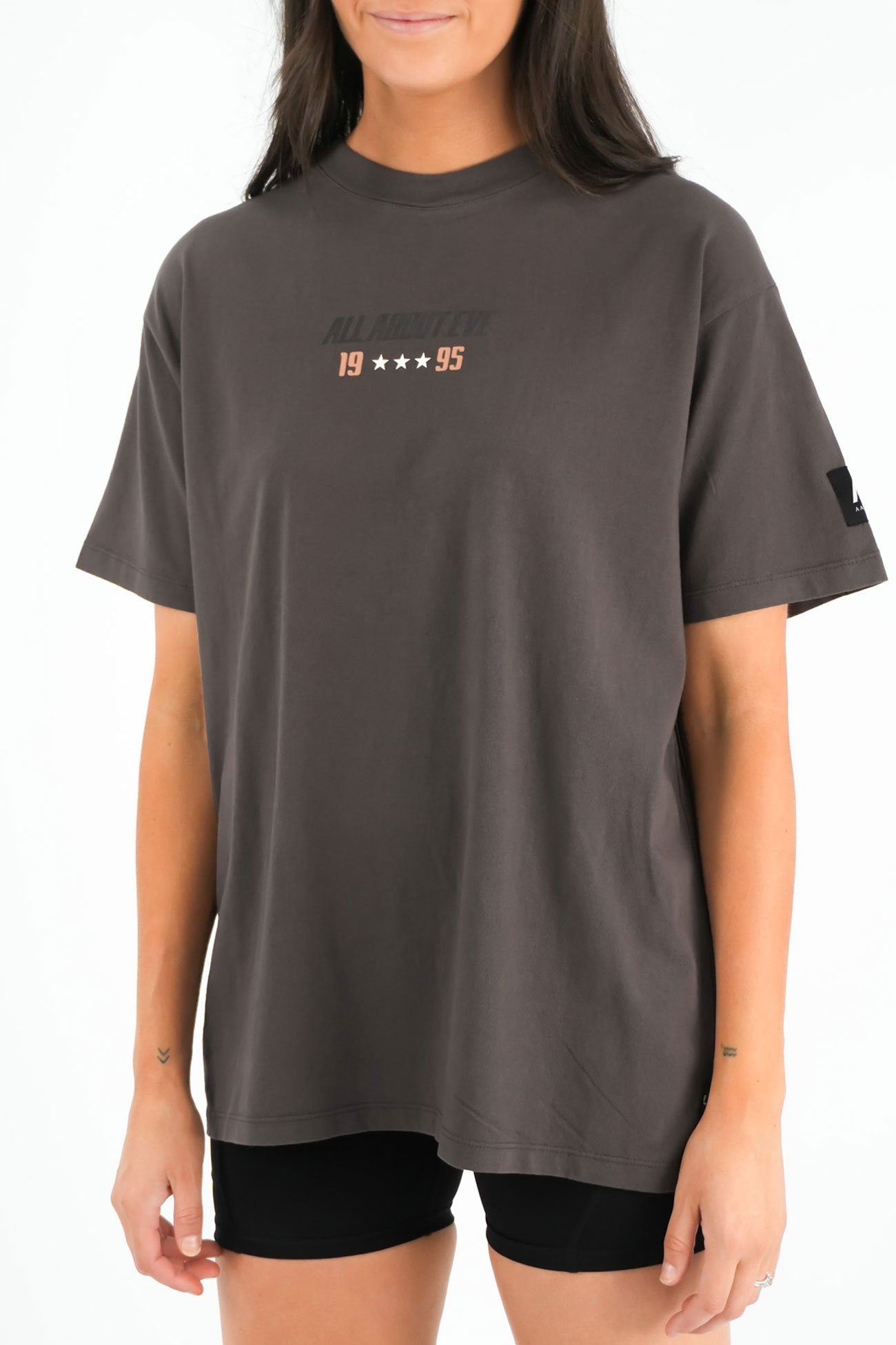 Performance Oversized Tee Charcoal