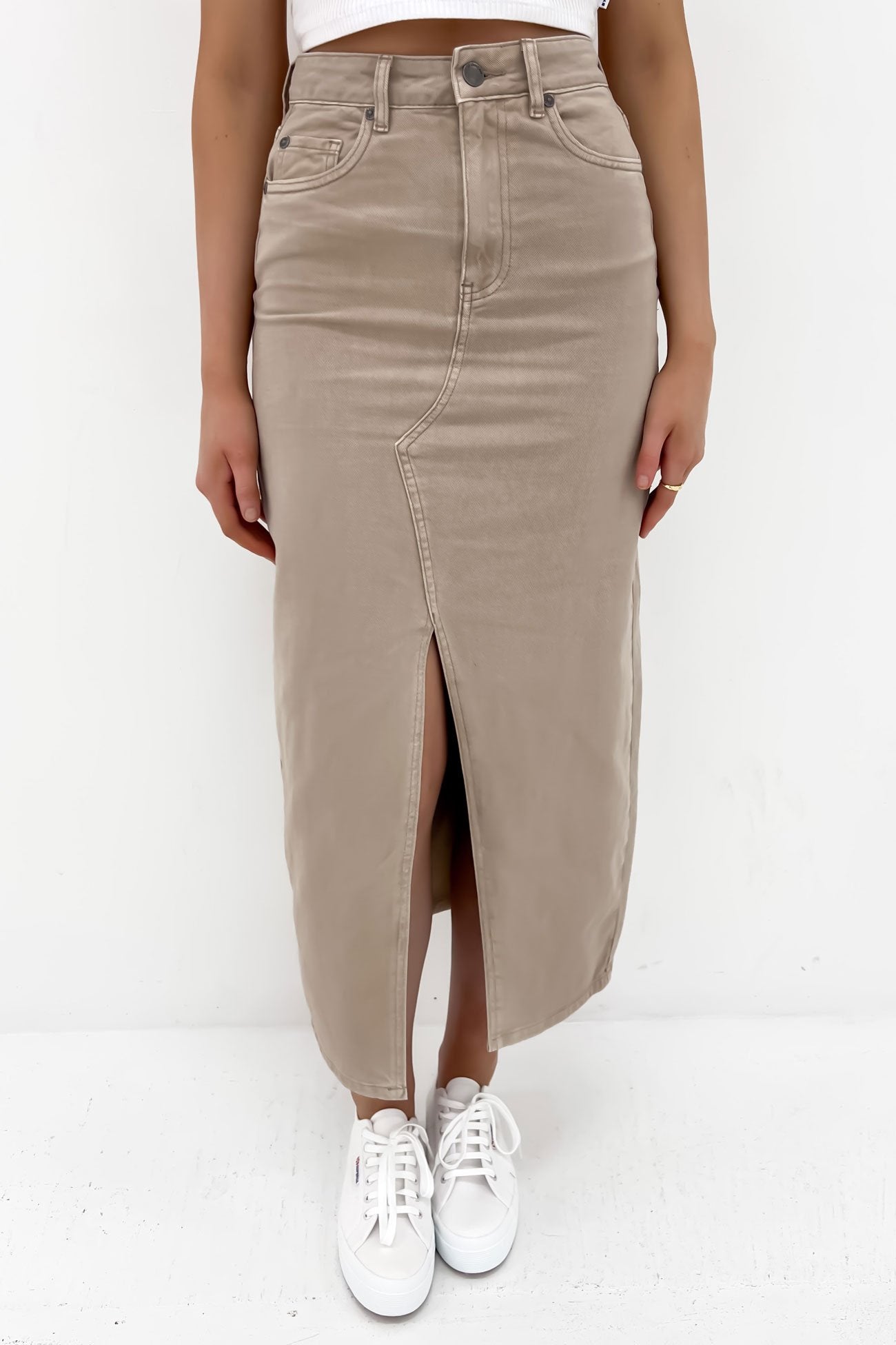 Pia Maxi Skirt Beige