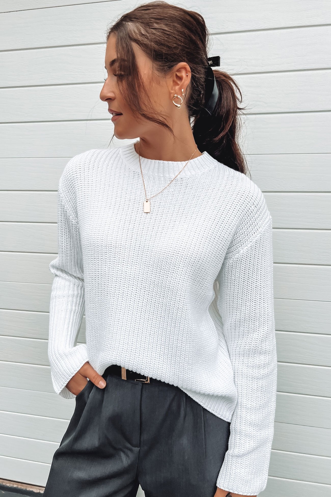 Quinley Knit White