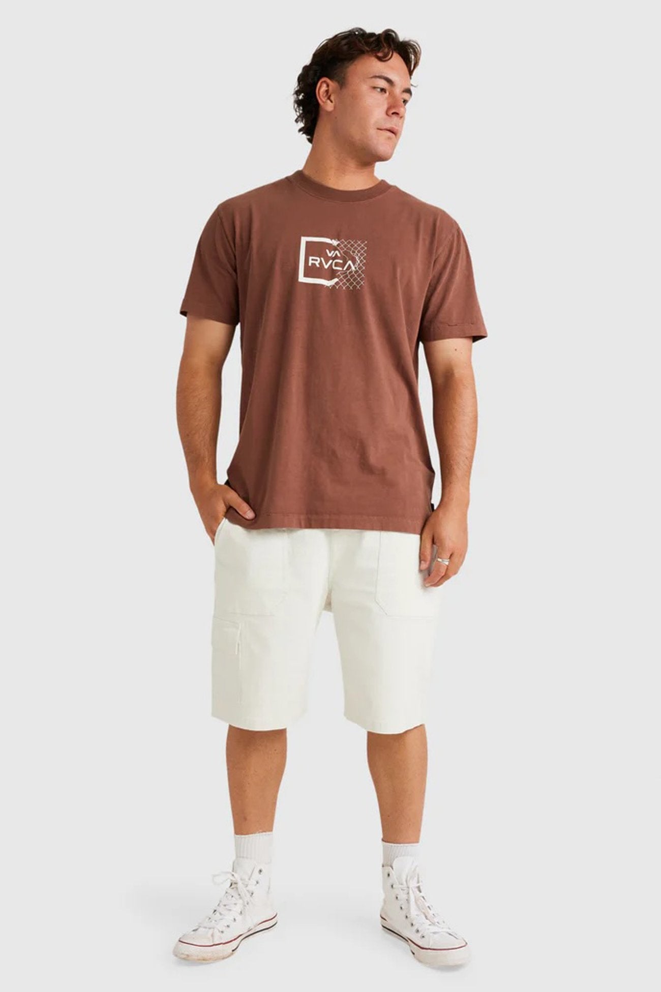 RVCA Break Out Short Sleeve Tee Hazelnut