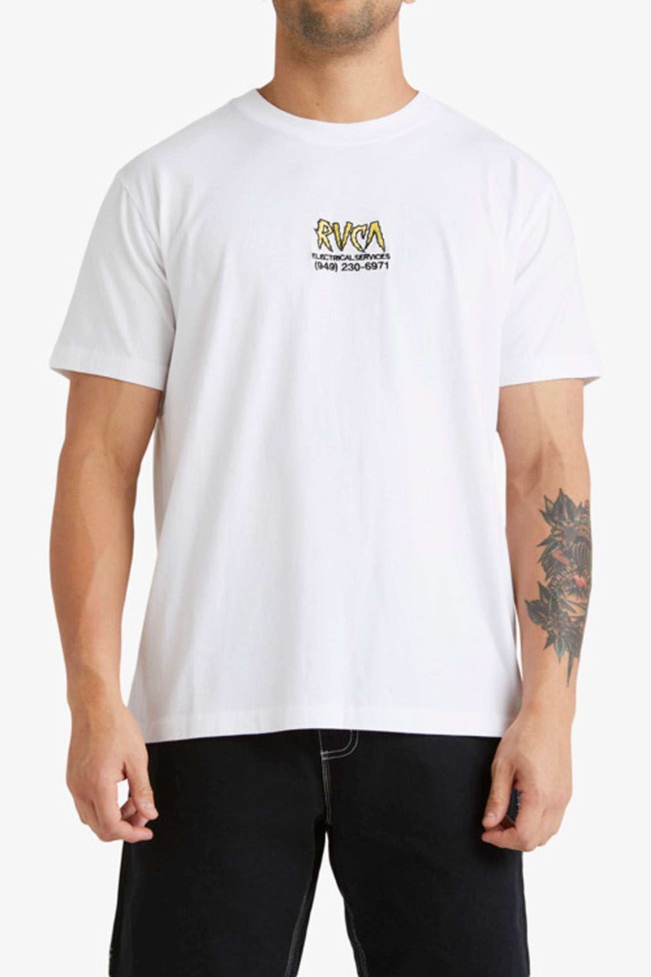 RVCA Electrical Short Sleeve Tee White