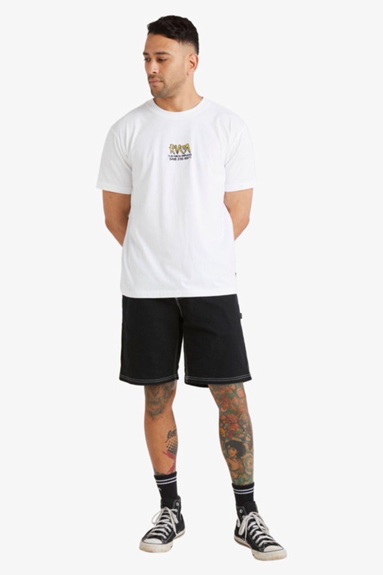 RVCA Electrical Short Sleeve Tee White