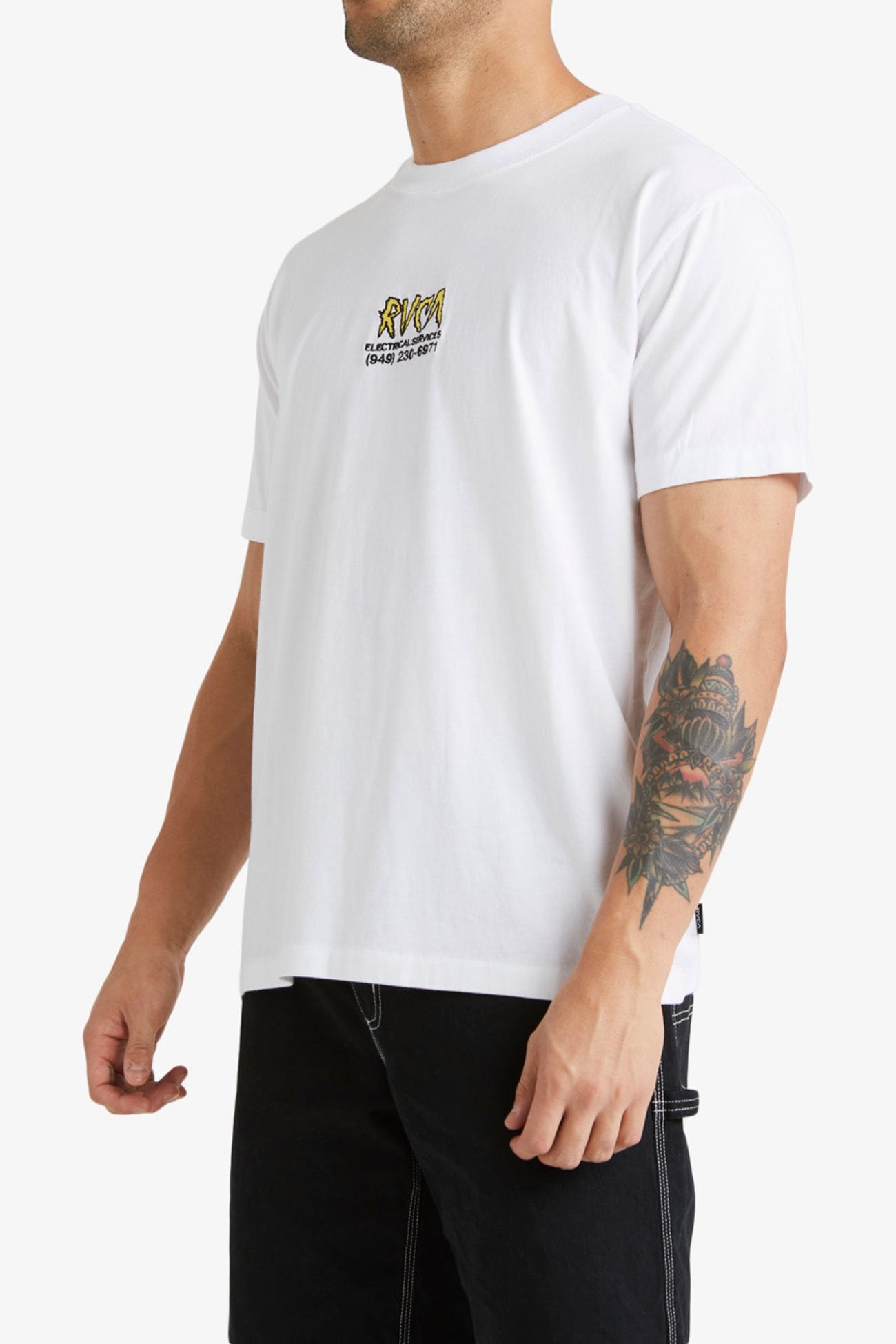 RVCA Electrical Short Sleeve Tee White