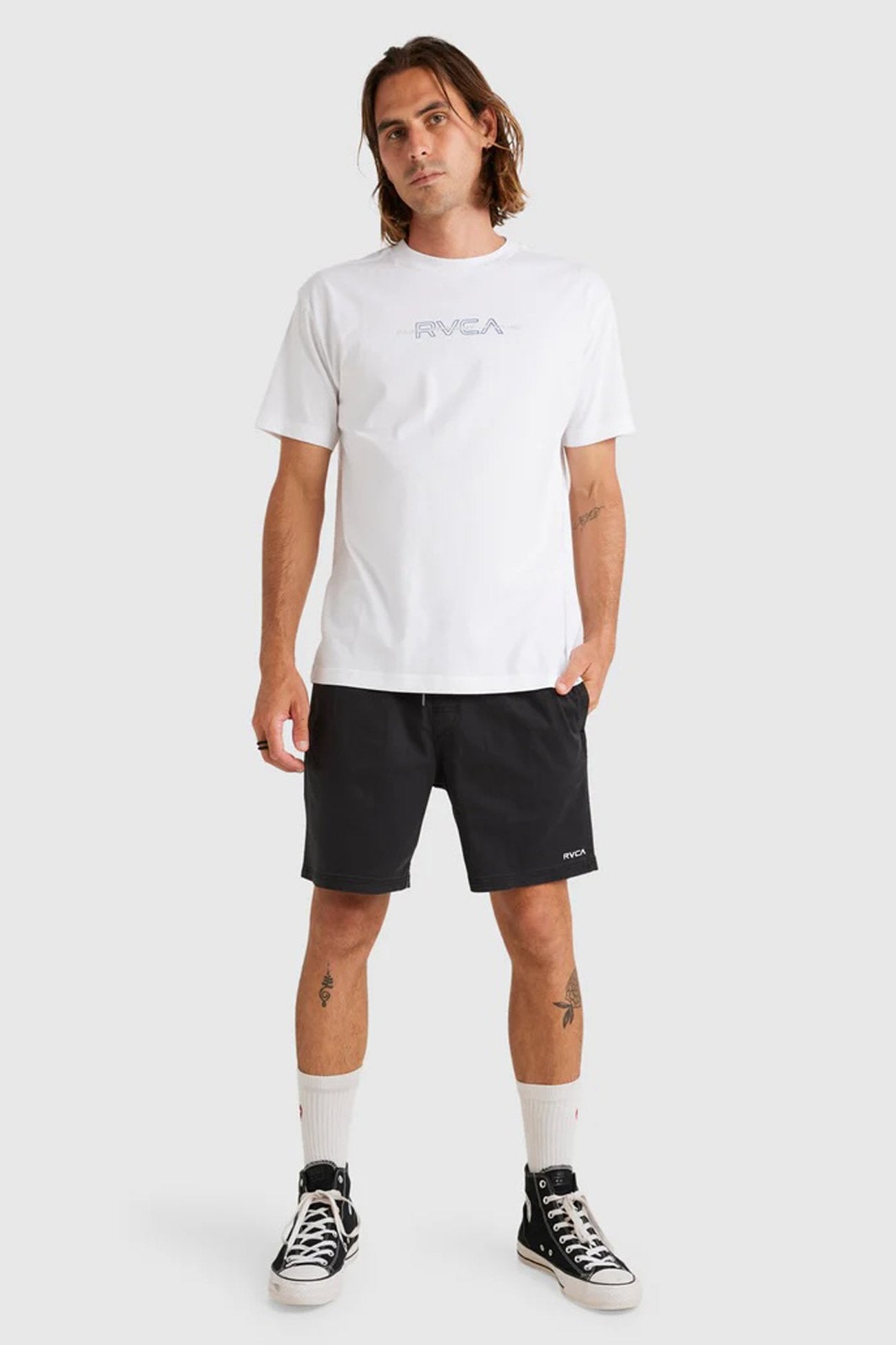 RVCA Inline Short Sleeve Tee White