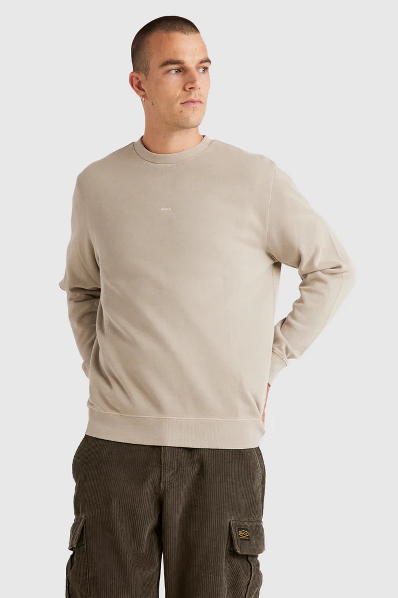 RVCA Smalls Crew Light Khaki