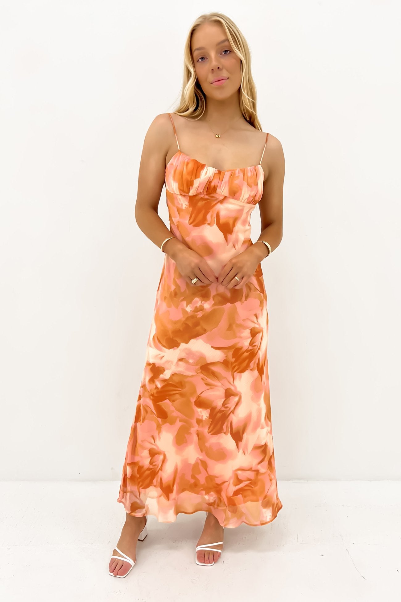 Randall Midi Dress Orange