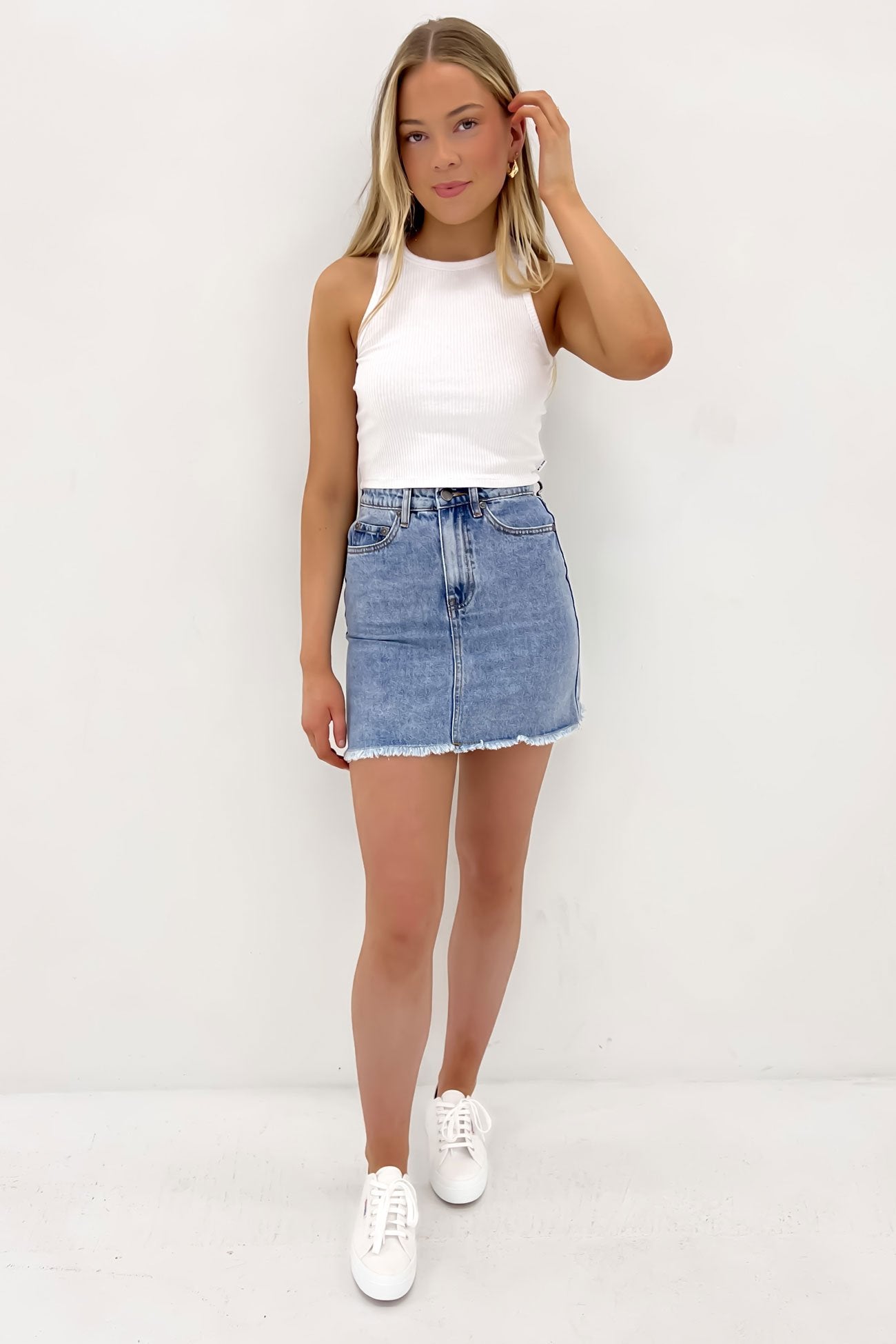 Ray Mini Skirt Light Blue