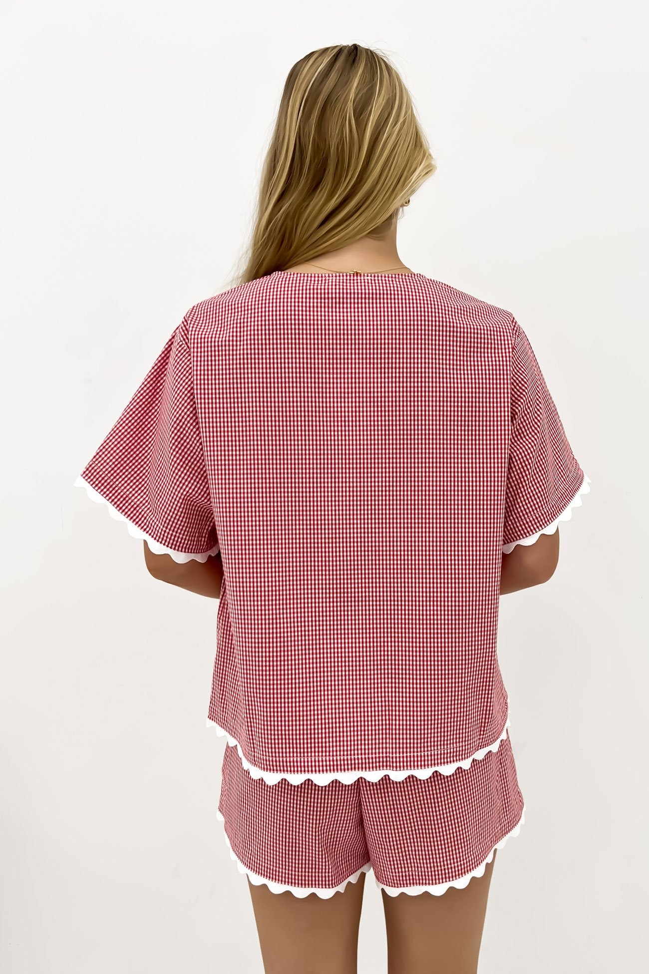 Remi Top Red Gingham